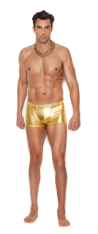 Men's Gold Lame Boxer Brief - Large/xlarge - Gold