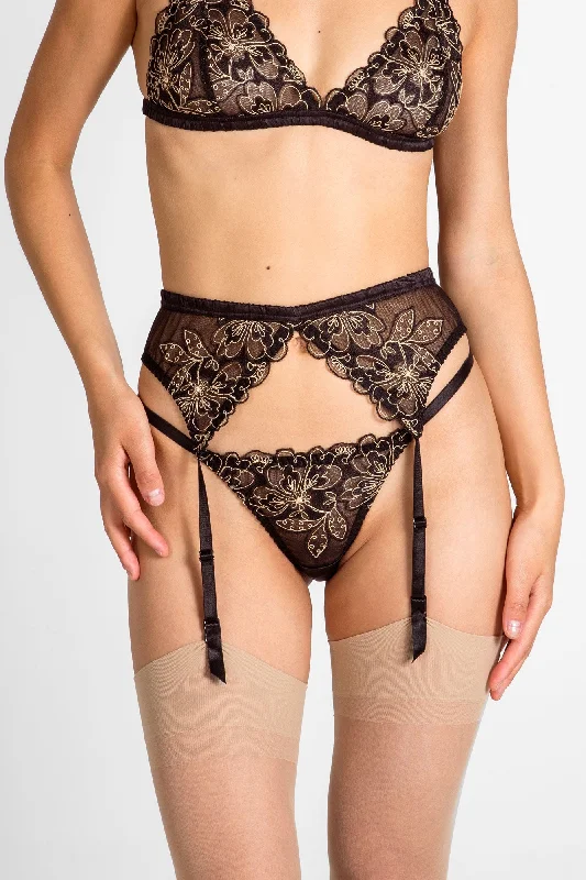 Breathable Bamboo Lingerie for Women Layla suspender belt