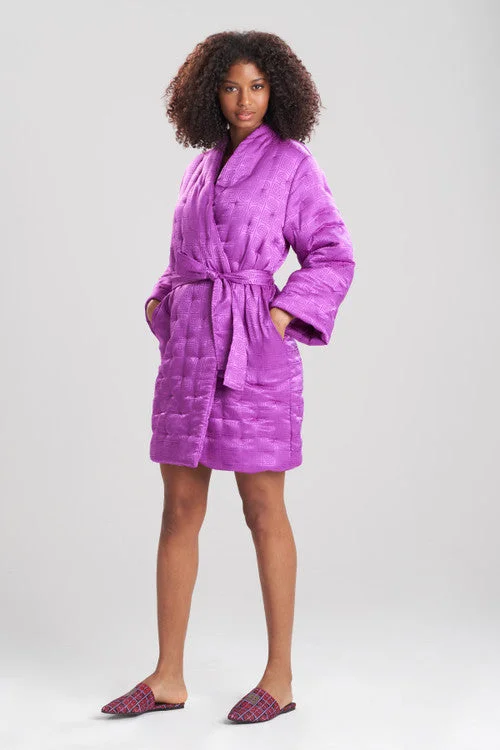 Infinity Jacquard Quilted Short Robe