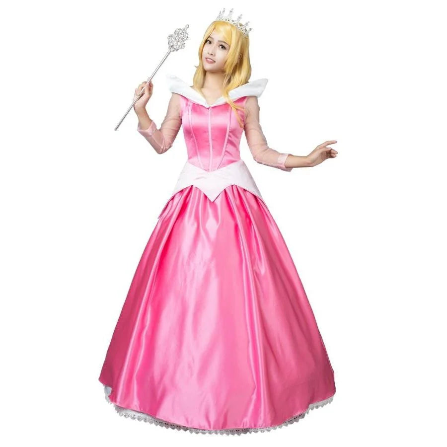 【READY TO SHIP】Sleeping Beauty Princess Aurora Cosplay Costumes Ball Gown Dress mp002020