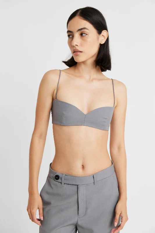 Plus - Size Bodysuits with a Comfortable and Flattering FitTailored Bust Detail Bralet - Slate Plus - Size Bodysuits with a Comfortable and Flattering FitTailored Bust Detail Bralet - Slate