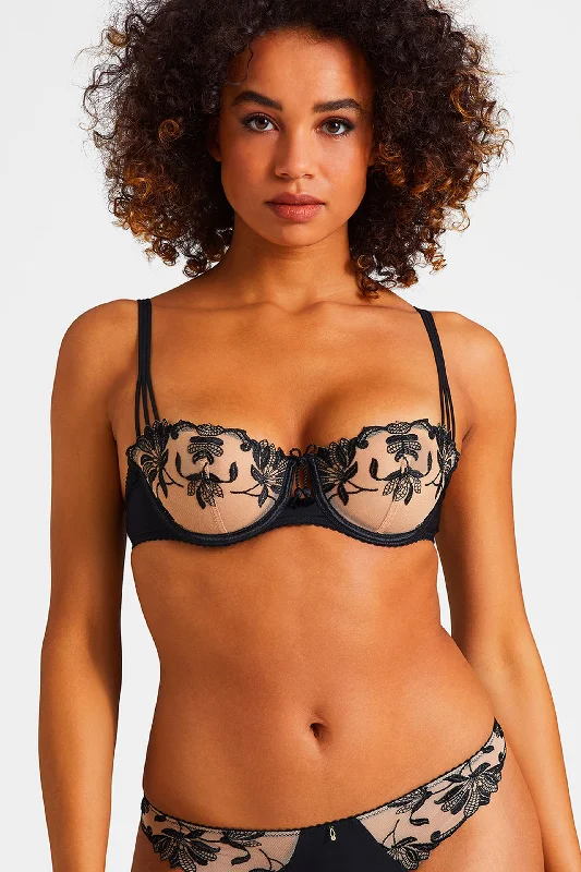Women's Maternity Lingerie Lovessence Half Cup Bra Black