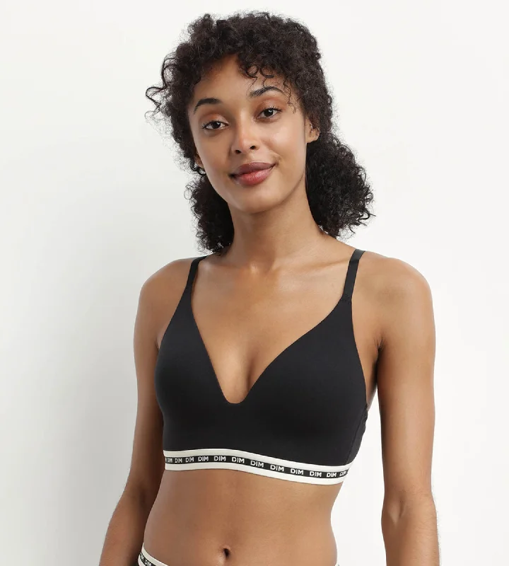 Women's Shapewear Lingerie Sets Soutien-gorge triangle en coton modal Noir à bonnets moulés Dim Icons Women's Shapewear Lingerie Sets Soutien-gorge triangle en coton modal Noir à bonnets moulés Dim Icons