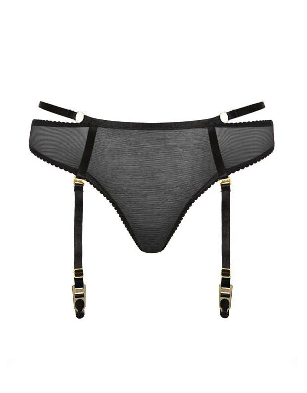 Bondage Belle Suspender Brief in Black