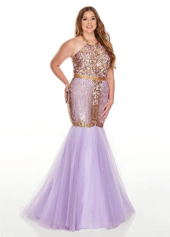 Rachel Allan Sexy Formal Long Plus Size Prom Dress