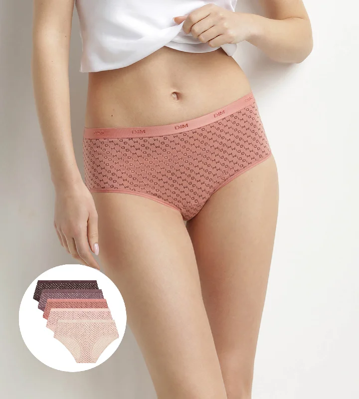 Affordable Lingerie for Women Lot de 5 boxers en coton stretch motif logomania Dim Nude Les Pockets Affordable Lingerie for Women Lot de 5 boxers en coton stretch motif logomania Dim Nude Les Pockets