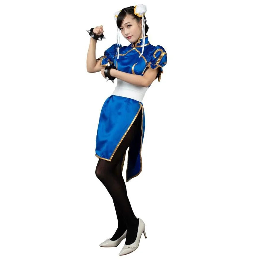 【READY TO SHIP】Top Street Fighter Chun Li Cosplay Costumes Cheongsam mp000407-101