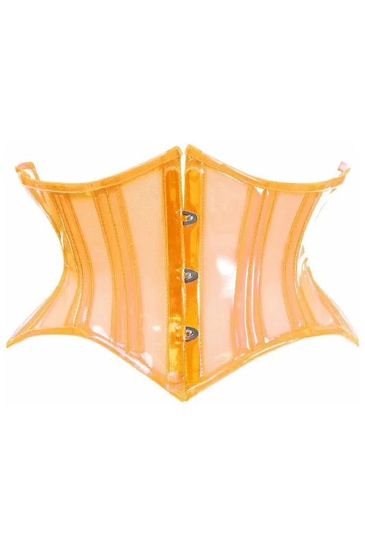 Lavish Clear Orange Curvy Cut Mini Cincher Corset