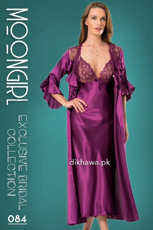 women robes with thermal - regulating propertiesMoongirl - Exclusive Bridal 2Pc Long Nighty Set with Robe - Wedding Nighty Set 084 - Turkish Brand women robes with thermal - regulating propertiesMoongirl - Exclusive Bridal 2Pc Long Nighty Set with Robe - Wedding Nighty Set 084 - Turkish Brand