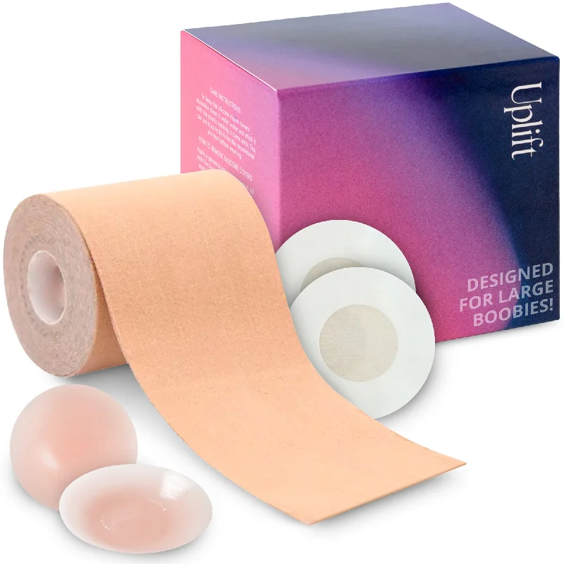 Self - adhesive nipple cover for easy applicationUltimate Large Boob Tape & Nipple Silicone Covers in a Box Self - adhesive nipple cover for easy applicationUltimate Large Boob Tape & Nipple Silicone Covers in a Box