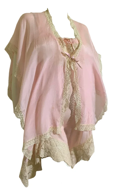women lounge dress with a floral print for a feminine touchON LAYAWAY Rose Petal Pink Tissue Silk Step-In Chemise and Float circa 1920s women lounge dress with a floral print for a feminine touchON LAYAWAY Rose Petal Pink Tissue Silk Step-In Chemise and Float circa 1920s