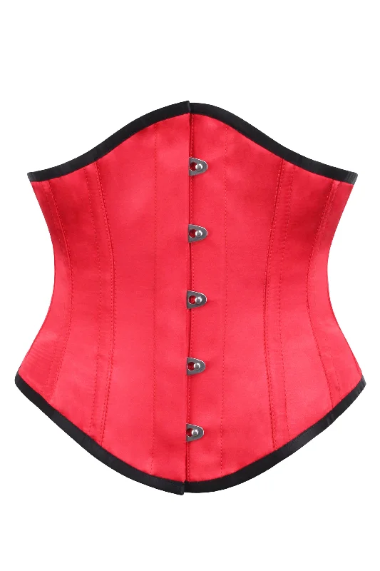 Red Satin Underbust Corset