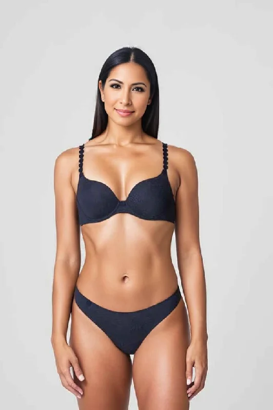 Comfortable Cotton Lingerie for Women Tom Heart Shaped Bra in Majestic Blue