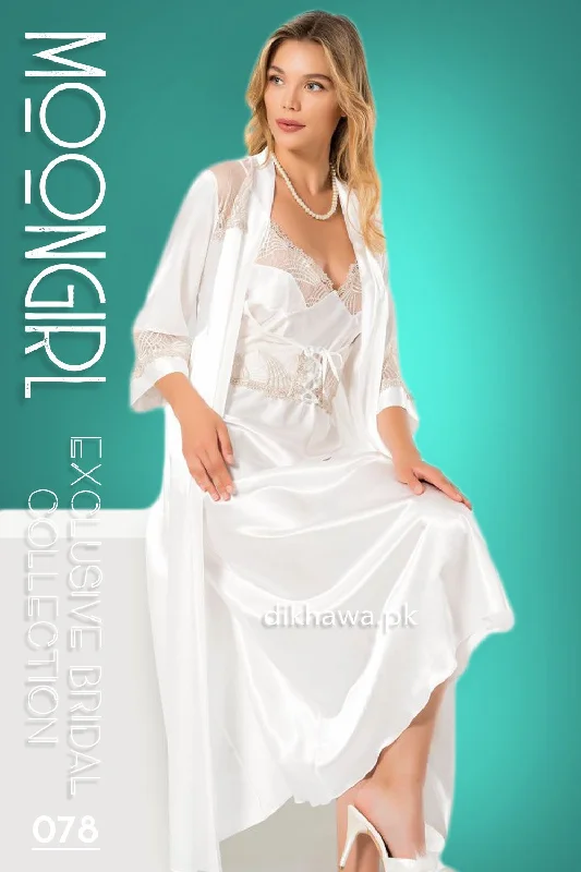 women robes for a beach vacation as cover - upsMoongirl - Exclusive Bridal 2Pc Long Nighty Set with Robe - Wedding Nightwear 078 - Turkish Brand women robes for a beach vacation as cover - upsMoongirl - Exclusive Bridal 2Pc Long Nighty Set with Robe - Wedding Nightwear 078 - Turkish Brand