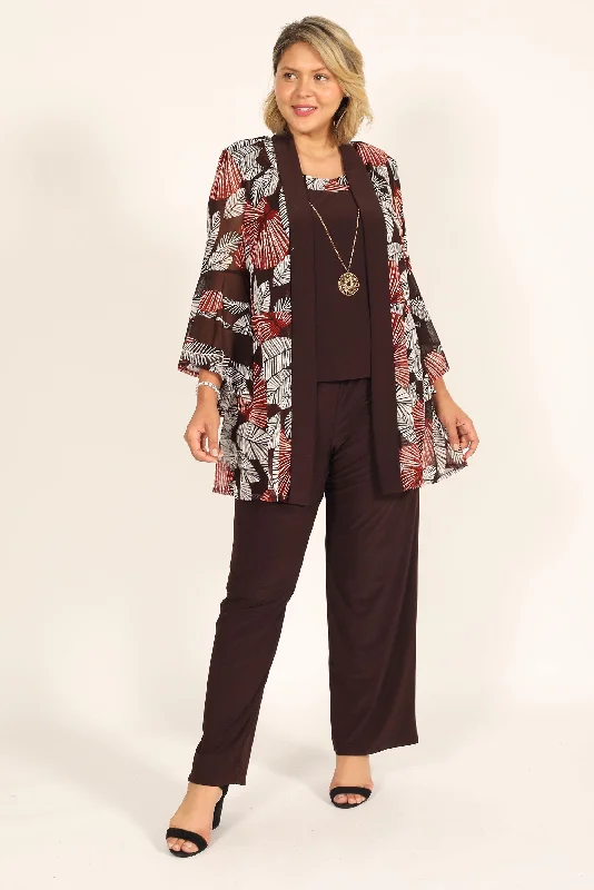 R&M Richards 7496 Two Piece Print Pant Suit