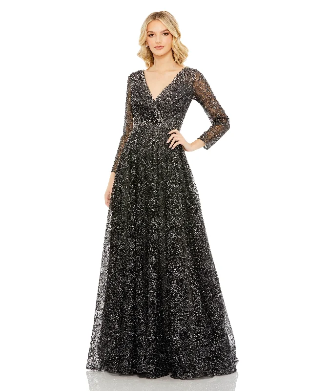 women sexy dresses with bead - embroidered bodicesMac Duggal 20372 Long Sleeve Formal Evening Dress women sexy dresses with bead - embroidered bodicesMac Duggal 20372 Long Sleeve Formal Evening Dress