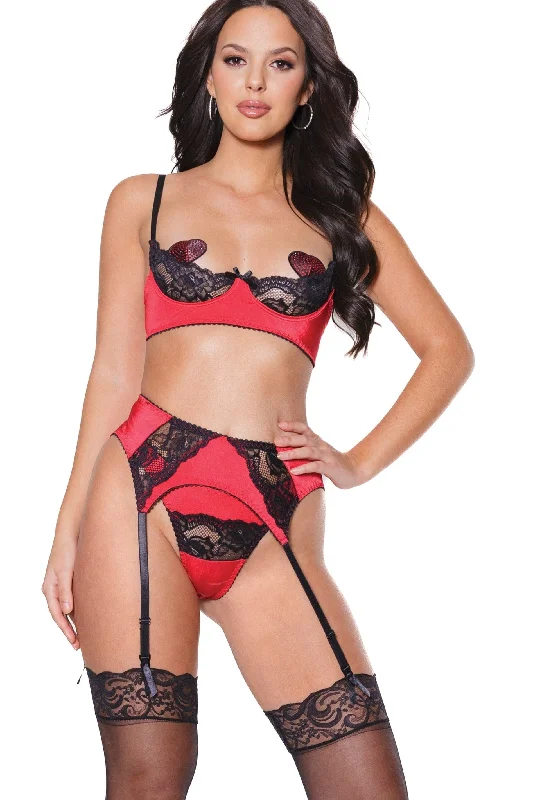 plus - size women thongs with wide - set straps for comfortBra, Garter Belt & Thong Set plus - size women thongs with wide - set straps for comfortBra, Garter Belt & Thong Set