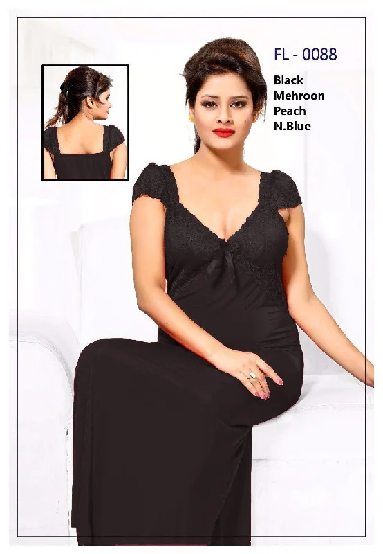 Women's Tummy Control Lingerie Flourish Nighty FL-0088 - 1Pc Bridal Nighty - Long Nighty