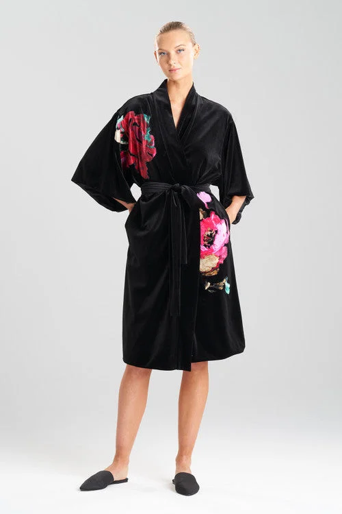 Natalie Applique Velvet Robe