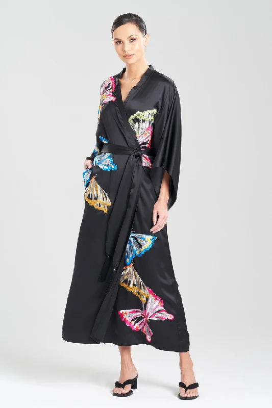 Couture Kyoko Butterfly Beaded Silk Robe