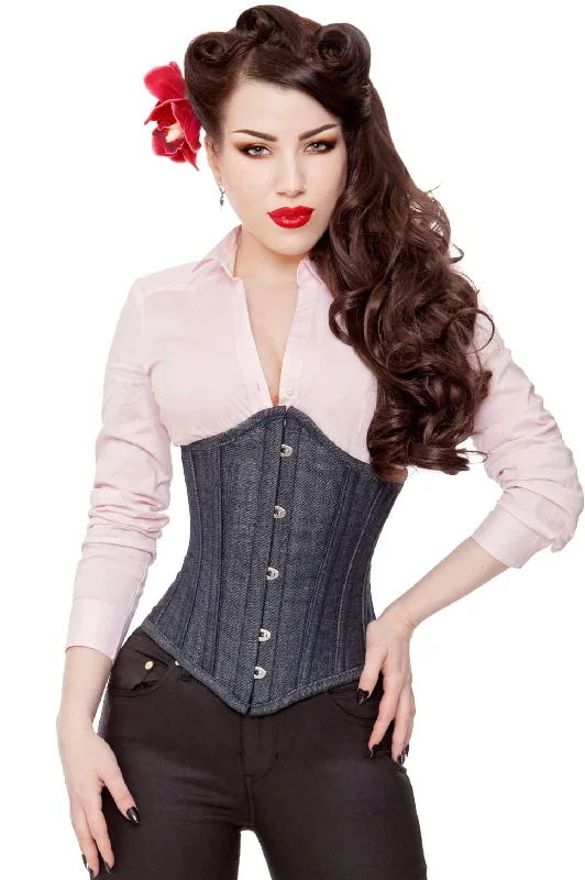 steampunk women bustiers and corsetsLong Denim Waist Training Steel Boned Corset Cincher steampunk women bustiers and corsetsLong Denim Waist Training Steel Boned Corset Cincher