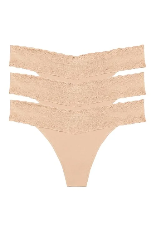 silk - lined women thongs for a touch of luxuryBliss Perfection One-Size Thong 3-Pack silk - lined women thongs for a touch of luxuryBliss Perfection One-Size Thong 3-Pack