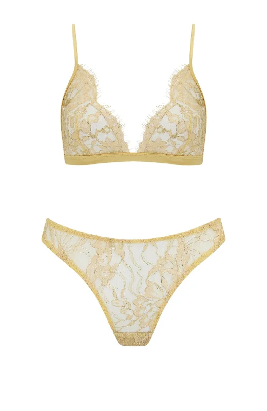 Designer Lingerie Sets for Women Fiorella Triangle Bra and Brazilian Knicker Set