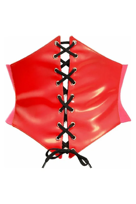 Lavish Red Patent Corset Belt Cincher