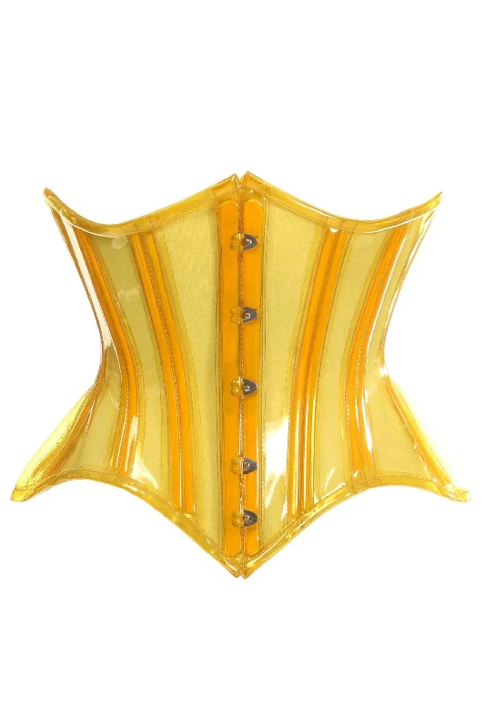 satin fabric women bustiers and corsetsLavish Yellow Clear Curvy Underbust Waist Cincher Corset satin fabric women bustiers and corsetsLavish Yellow Clear Curvy Underbust Waist Cincher Corset