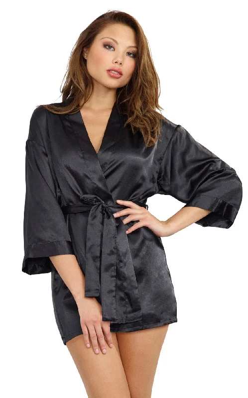 women robes with a hand - painted designRobe, Chemise, Padded Hanger - Medium - Black women robes with a hand - painted designRobe, Chemise, Padded Hanger - Medium - Black