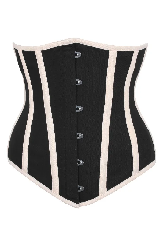 Black and Beige Single Layer Underbust Corset