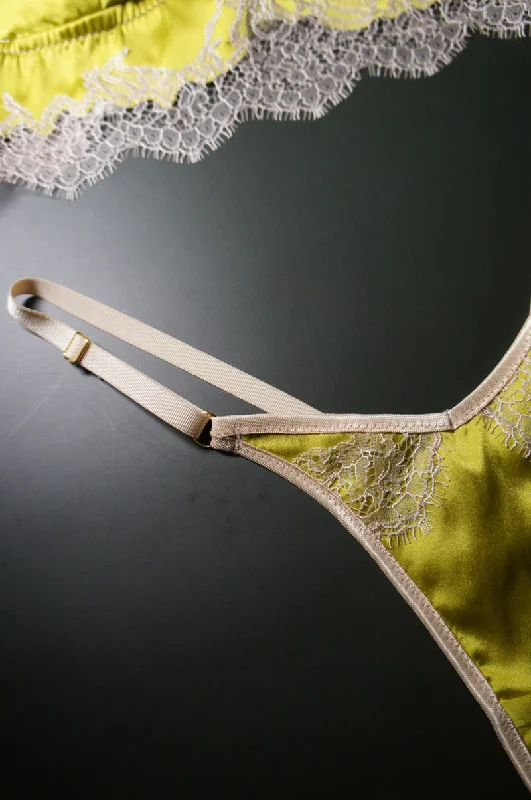 anti - chafing women thongs for long - distance runnersLace and Silk Thong Starfruit anti - chafing women thongs for long - distance runnersLace and Silk Thong Starfruit