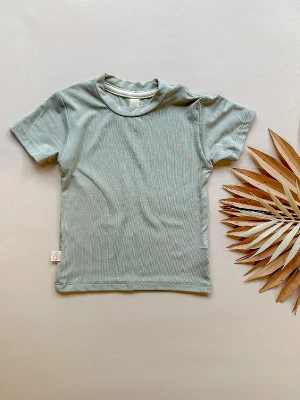 0/3m Crew Neck Essential Tee | Baby & Toddler | Luxury Bamboo | Sage