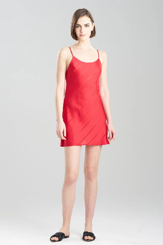 women lounge dress for a work - from - home outfitSheer Stripe Jacquard Chemise