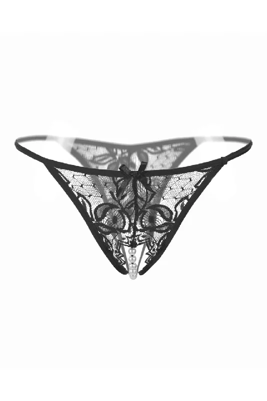 odor - control women thongs for long - lasting freshnessEmbroidered Mesh Pearl Thong odor - control women thongs for long - lasting freshnessEmbroidered Mesh Pearl Thong