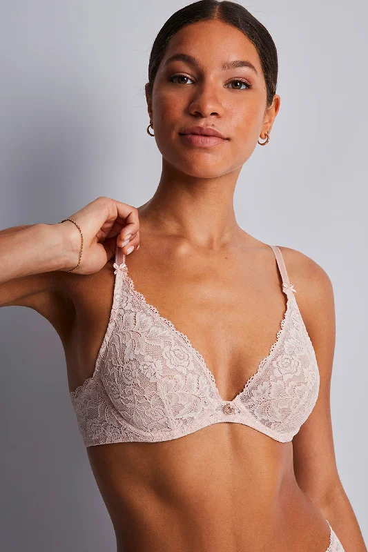 Women's Corset Style Lingerie Rosessence Triangle Bra Nude d’Été