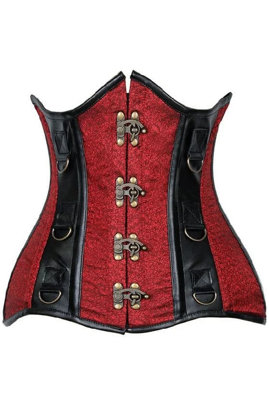 convertible women bustiers and corsetsTop Drawer Wine Brocade & Faux Leather Steel Boned Under Bust Corset convertible women bustiers and corsetsTop Drawer Wine Brocade & Faux Leather Steel Boned Under Bust Corset