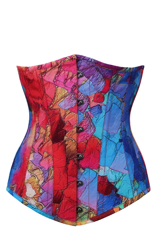 Kaleidoscopic Exposed Petal Longline Underbust Corset