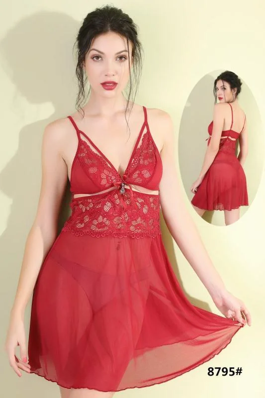 Lingerie Gift Sets for Women Sunny Short Romantic  Nighty For Women - 8795