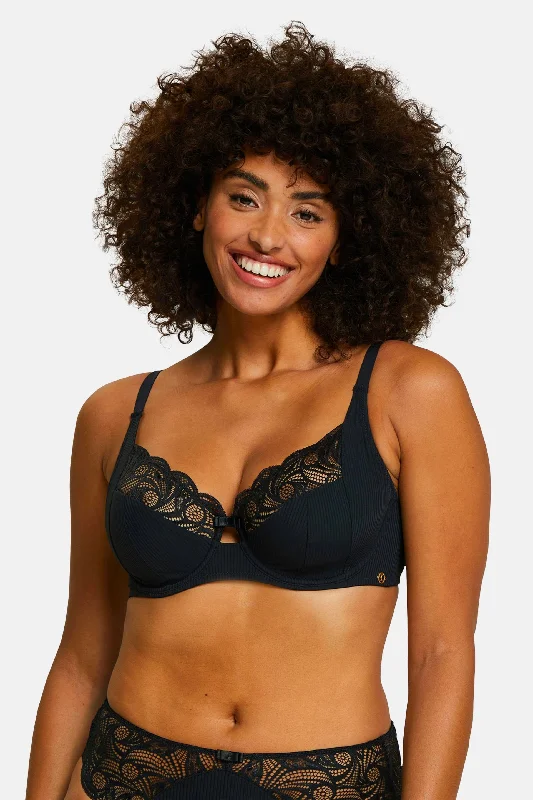 Women's Sheer Lingerie Nightgowns Ariane Essential Full Cover Bra Black
