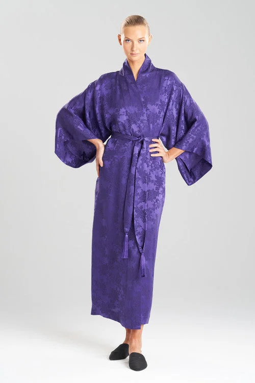 Kurokawa Jacquard Long Silk Robe