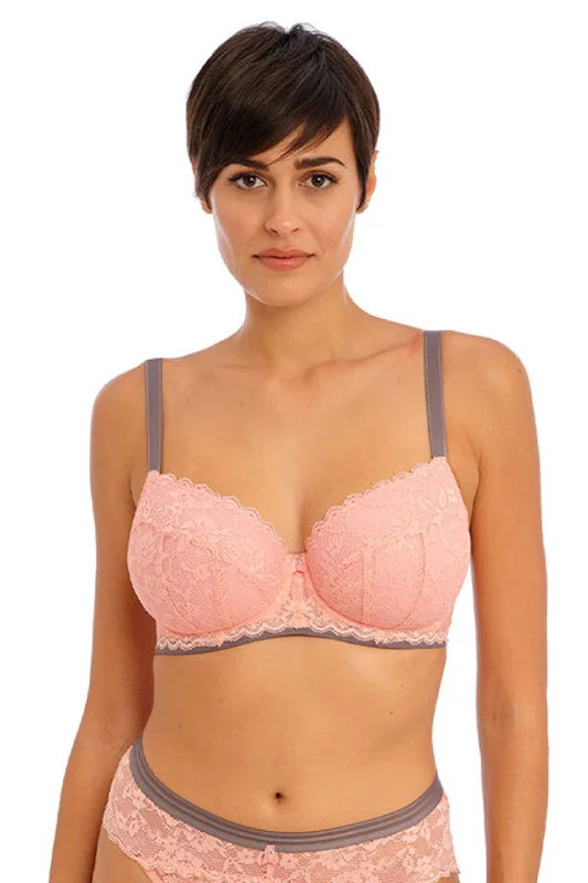 Women's Shapewear Lingerie Sets Offbeat Padded Half Cup Bra Rosehip