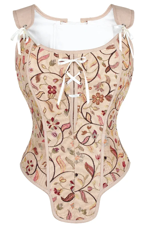 Historic Brocade High Back Overbust Corset