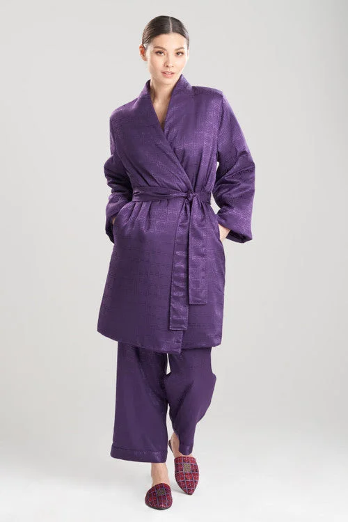 Infinity Jacquard Short Puffer Robe