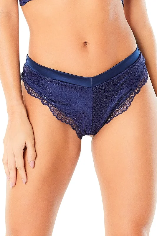 quick - drying women thongs for water sports enthusiastsHigh Leg Lined Thong With Crossing Back Straps - Estate Blue - Large quick - drying women thongs for water sports enthusiastsHigh Leg Lined Thong With Crossing Back Straps - Estate Blue - Large