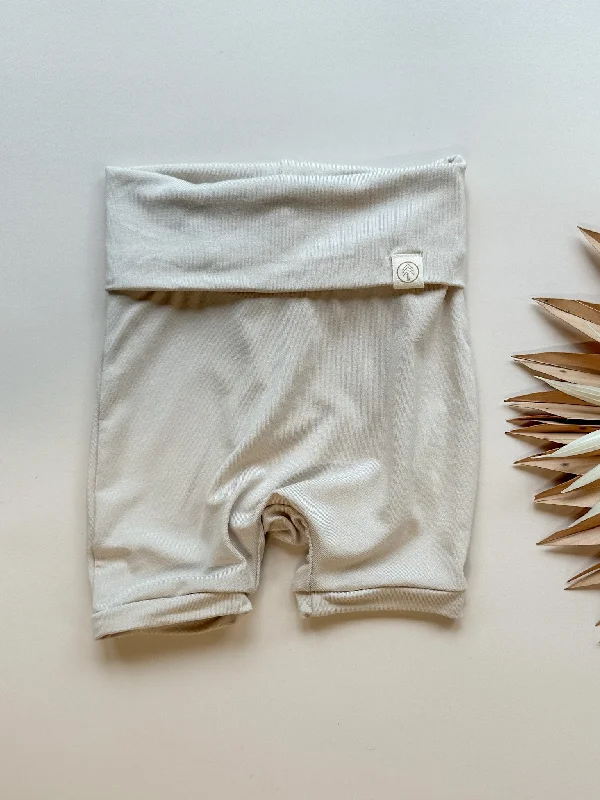 0/3m Fold-Over Shorties | Baby & Toddler | Luxury Bamboo | Sand