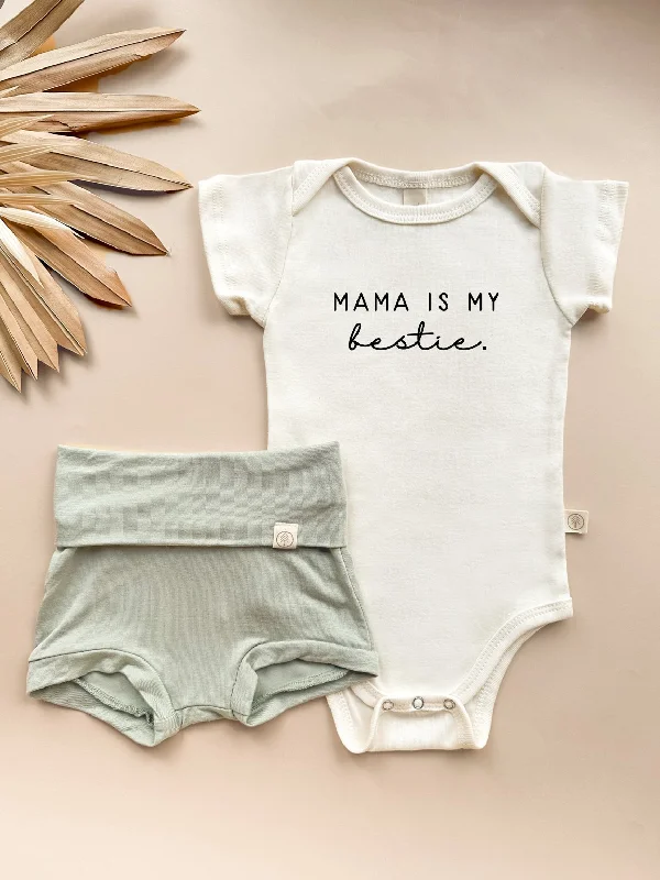 Mama is my Bestie -  Bundle Sage Bloomers Outfit Set