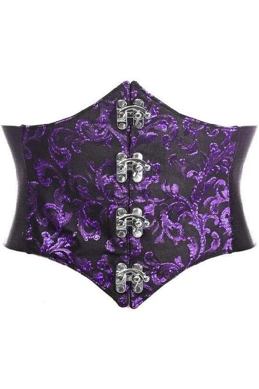 beaded women bustiers and corsetsLavish Black/Purple Swirl Brocade Corset Belt Cincher w/Clasps beaded women bustiers and corsetsLavish Black/Purple Swirl Brocade Corset Belt Cincher w/Clasps