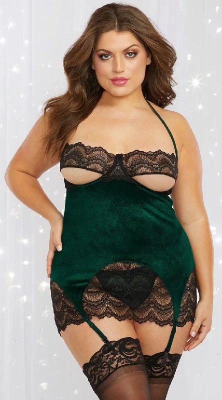 women lounge dress with a V - neck for a stylish lookPlus Size Don't Be Jewel Chemise Set women lounge dress with a V - neck for a stylish lookPlus Size Don't Be Jewel Chemise Set