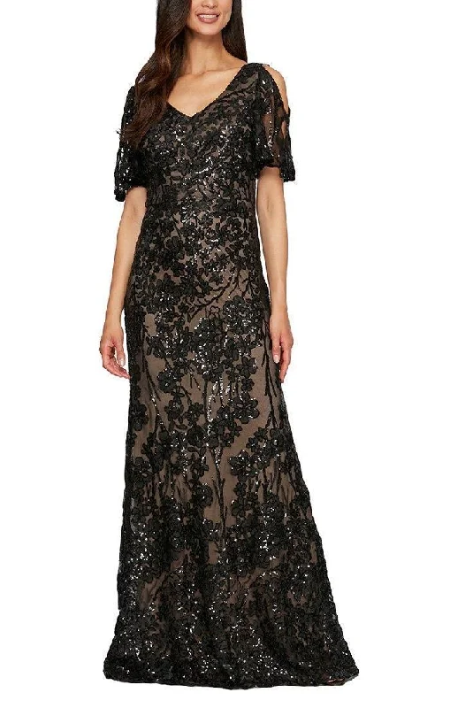 women sexy dresses for cabaret showsAlex Evenings AE8196611 Long Formal Dress Sale